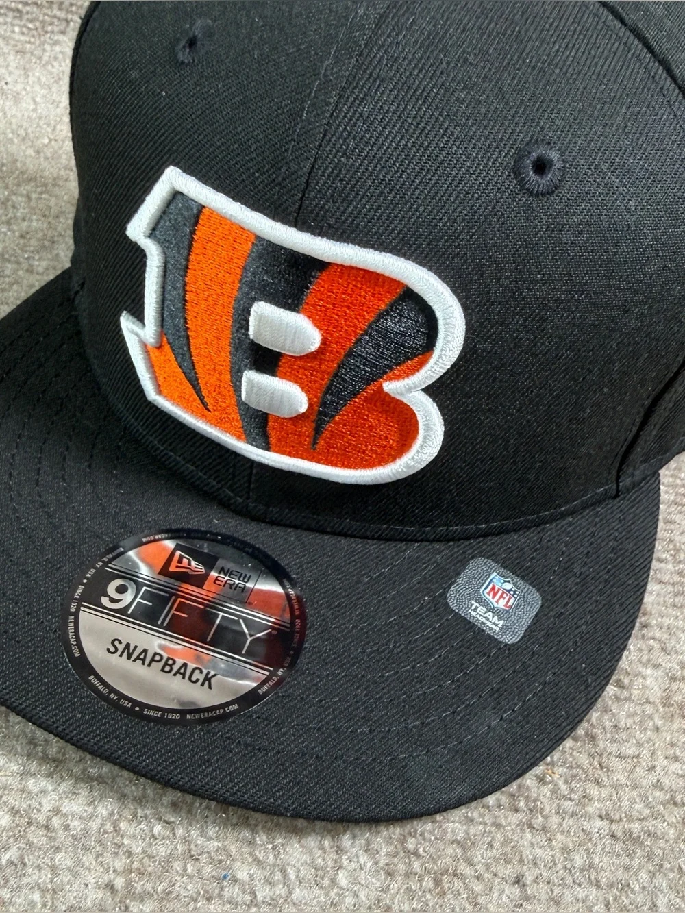 Cincinnati Bengals New Era 9Fifty SnapBack Hat Black Essentials Basic Cap NWT